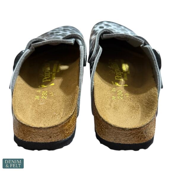 NEW Papillio Birkenstock Boston Leopard Clog Mules Slip On Bold Modern Style - Picture 6 of 8